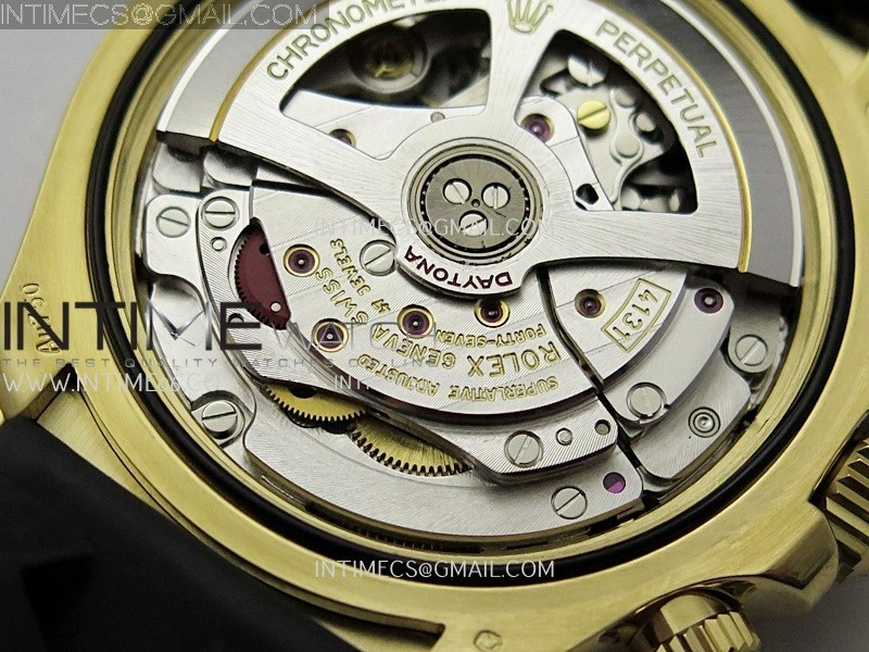 Daytona 126518 Gain Weight VSF 1:1 Best Edition Black Dial Gold Subdial Stick Marker on Oysterflex Strap DD4131