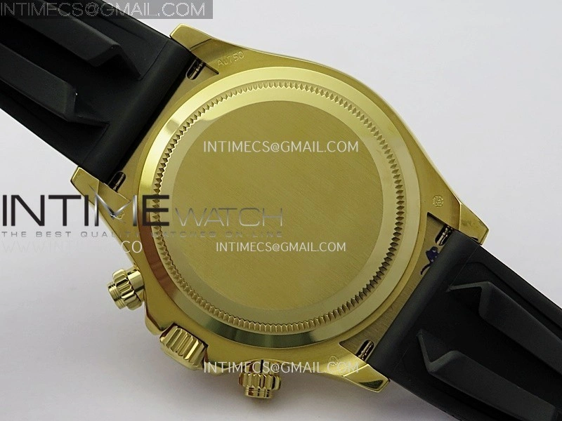 Daytona 126518 904L YG GMF 1:1 Best Edition Black Dial Gold Subdial Stick Marker on Oysterflex Strap SH4131