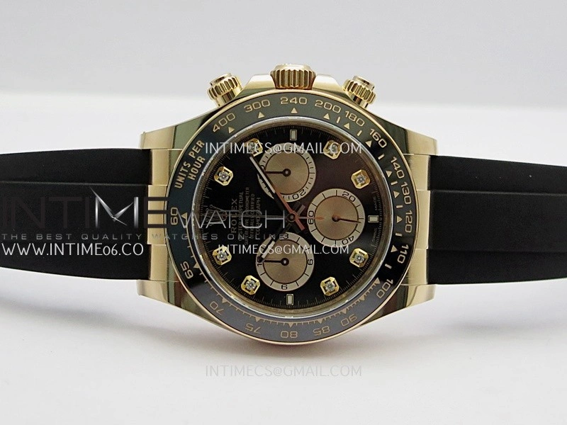 Daytona 126515 Gain Weight ARF 1:1 Best Edition Black Dial RG Subdial Diamond Marker On Oysterflex Strap DD4131