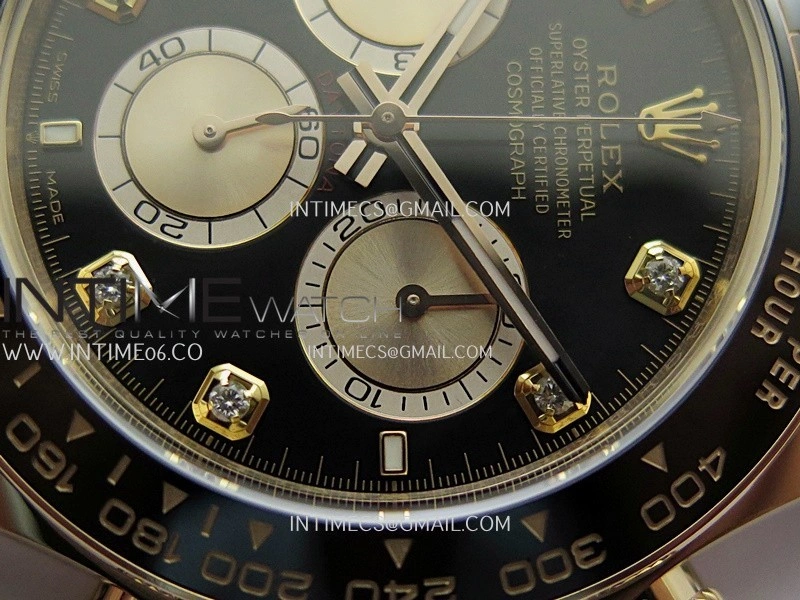 Daytona 126515 Gain Weight ARF 1:1 Best Edition Black Dial RG Subdial Diamond Marker On Oysterflex Strap DD4131