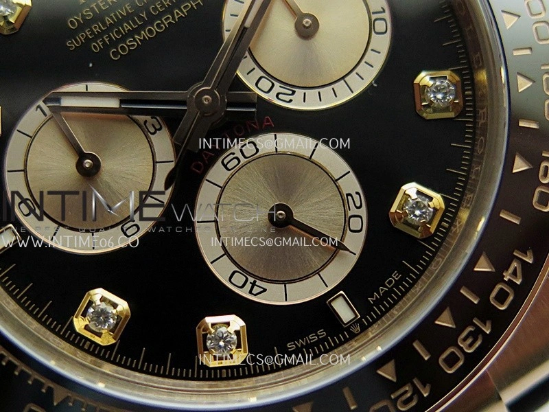 Daytona 126515 Gain Weight ARF 1:1 Best Edition Black Dial RG Subdial Diamond Marker On Oysterflex Strap DD4131