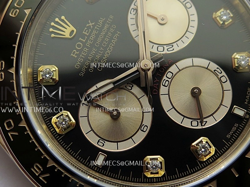 Daytona 126515 Gain Weight ARF 1:1 Best Edition Black Dial RG Subdial Diamond Marker On Oysterflex Strap DD4131