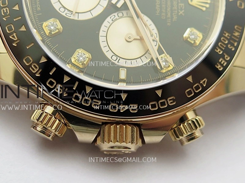 Daytona 126515 Gain Weight ARF 1:1 Best Edition Black Dial RG Subdial Diamond Marker On Oysterflex Strap DD4131