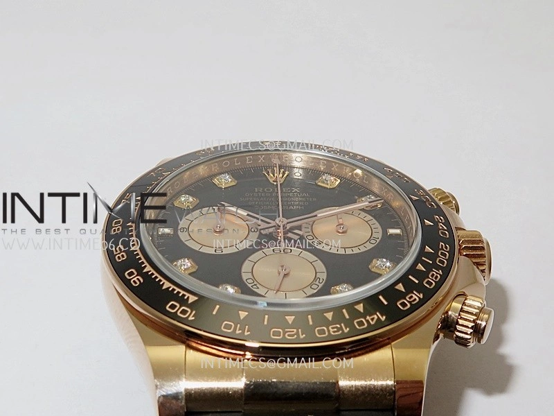 Daytona 126515 Gain Weight ARF 1:1 Best Edition Black Dial RG Subdial Diamond Marker On Oysterflex Strap DD4131