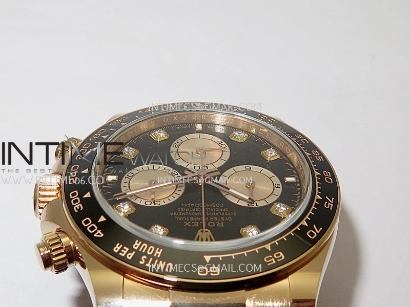 Daytona 126515 Gain Weight ARF 1:1 Best Edition Black Dial RG Subdial Diamond Marker On Oysterflex Strap DD4131