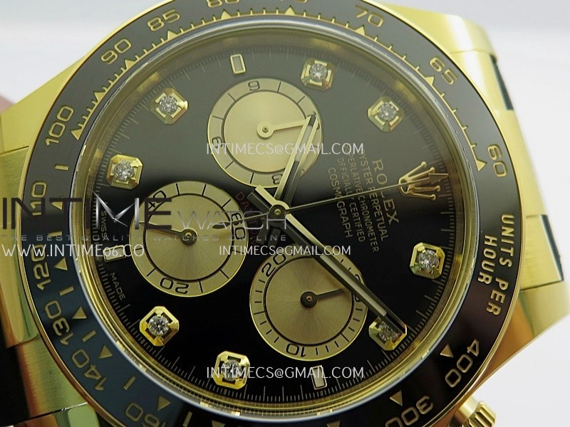 Daytona 126518 Gain Weight ARF 1:1 Best Edition Black Dial YG Subdial Diamond Marker On Oysterflex Strap DD4131