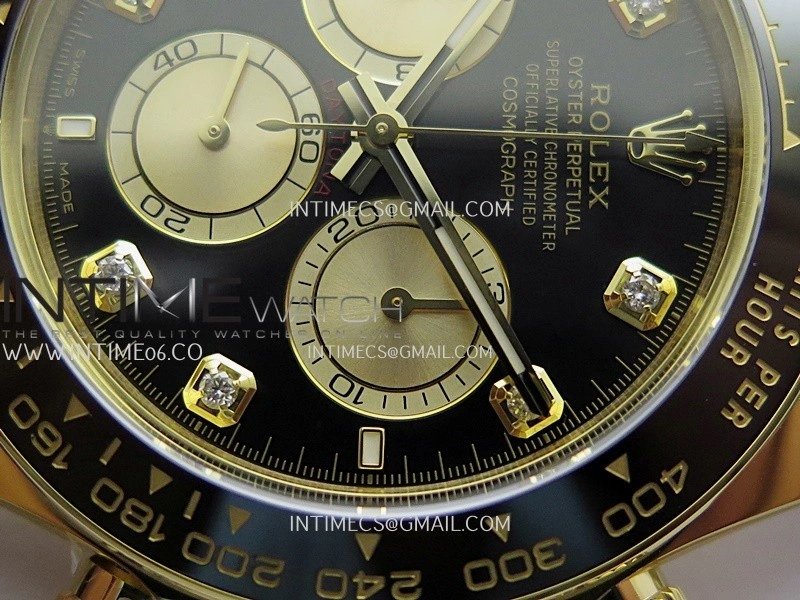 Daytona 126518 Gain Weight ARF 1:1 Best Edition Black Dial YG Subdial Diamond Marker On Oysterflex Strap DD4131
