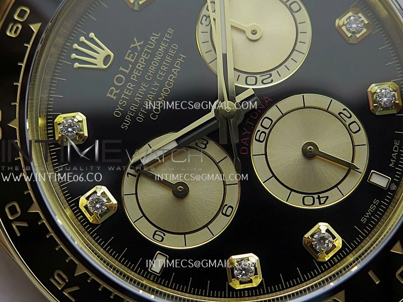 Daytona 126518 Gain Weight ARF 1:1 Best Edition Black Dial YG Subdial Diamond Marker On Oysterflex Strap DD4131