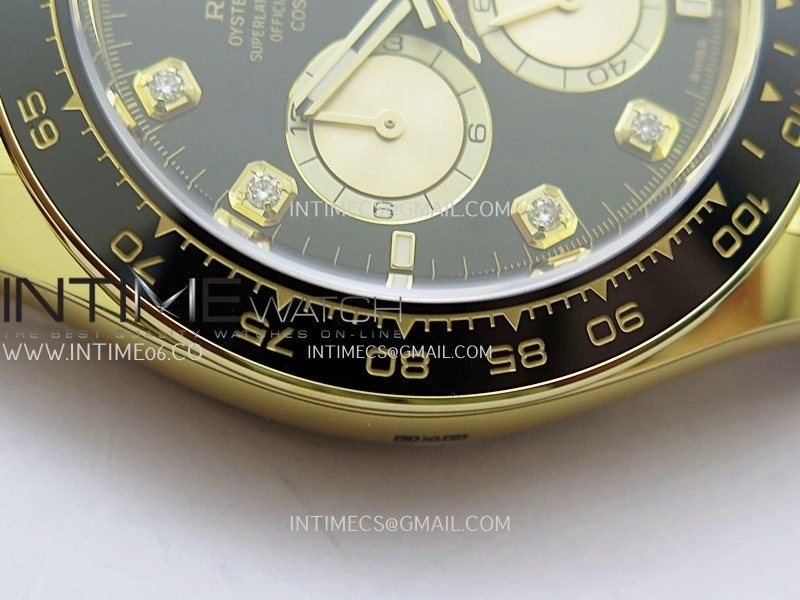 Daytona 126518 Gain Weight ARF 1:1 Best Edition Black Dial YG Subdial Diamond Marker On Oysterflex Strap DD4131