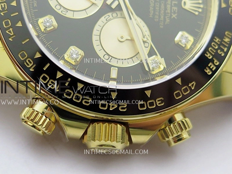 Daytona 126518 Gain Weight ARF 1:1 Best Edition Black Dial YG Subdial Diamond Marker On Oysterflex Strap DD4131