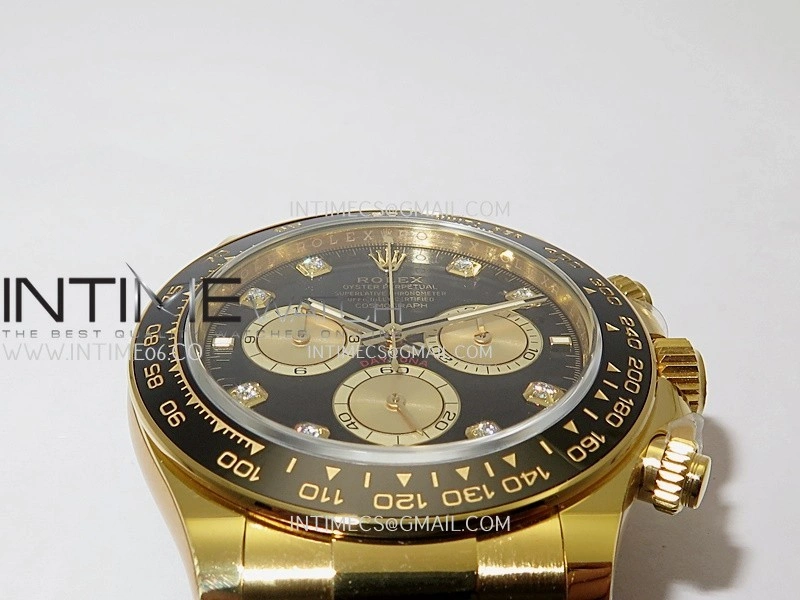 Daytona 126518 Gain Weight ARF 1:1 Best Edition Black Dial YG Subdial Diamond Marker On Oysterflex Strap DD4131