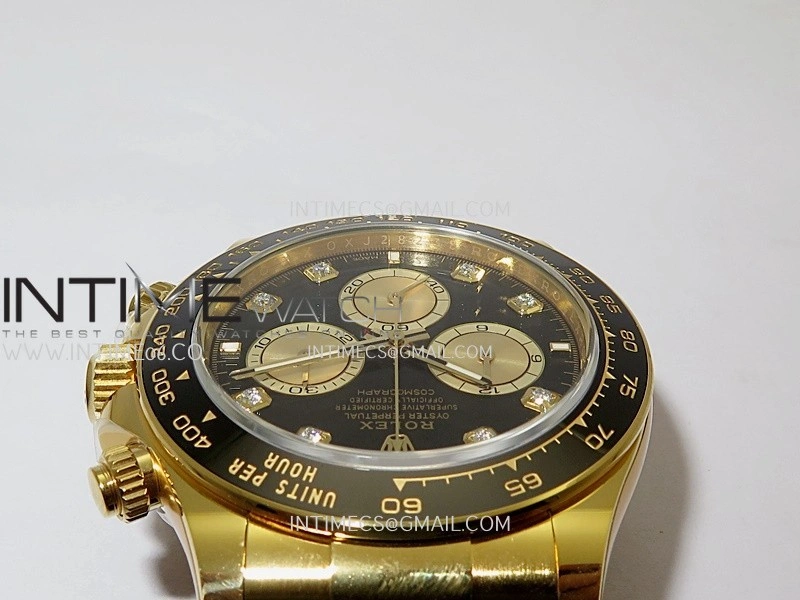 Daytona 126518 Gain Weight ARF 1:1 Best Edition Black Dial YG Subdial Diamond Marker On Oysterflex Strap DD4131