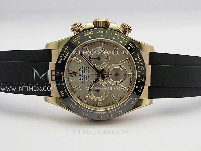 Daytona 116515 904L RG VF 1:1 Best Edition Champagne Gold Dial T Diamond Marker On Oysterflex Strap DD4130