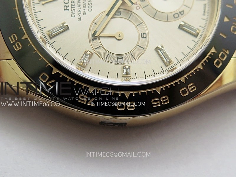 Daytona 116515 904L RG VF 1:1 Best Edition Champagne Gold Dial T Diamond Marker On Oysterflex Strap DD4130
