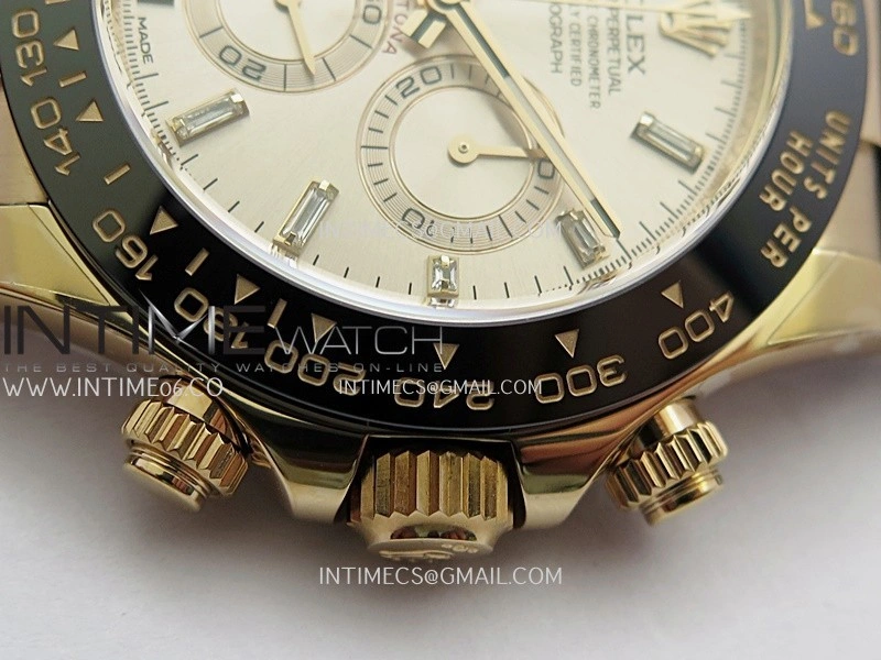 Daytona 116515 904L RG VF 1:1 Best Edition Champagne Gold Dial T Diamond Marker On Oysterflex Strap DD4130