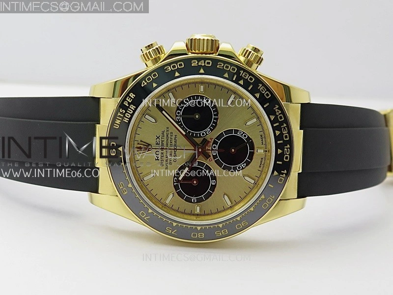 Daytona 126518 Gain Weight VSF 1:1 Best Edition Gold Dial Black Subdial Stick Marker on Oysterflex Strap DD4131