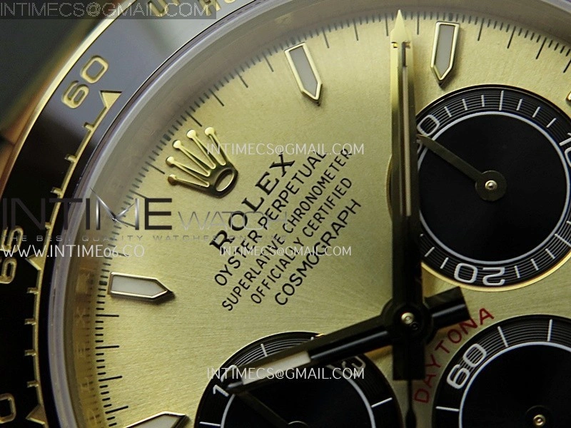 Daytona 126518 Gain Weight VSF 1:1 Best Edition Gold Dial Black Subdial Stick Marker on Oysterflex Strap DD4131
