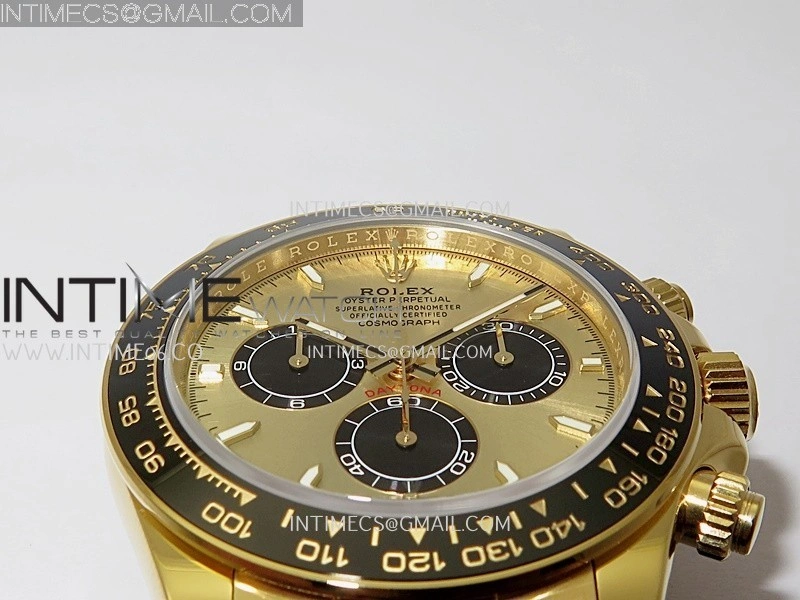 Daytona 126518 Gain Weight VSF 1:1 Best Edition Gold Dial Black Subdial Stick Marker on Oysterflex Strap DD4131
