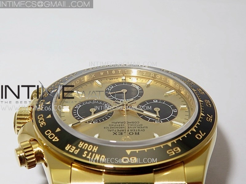 Daytona 126518 Gain Weight VSF 1:1 Best Edition Gold Dial Black Subdial Stick Marker on Oysterflex Strap DD4131