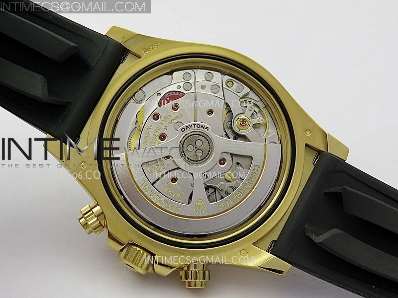 Daytona 126518 Gain Weight VSF 1:1 Best Edition Gold Dial Black Subdial Stick Marker on Oysterflex Strap DD4131