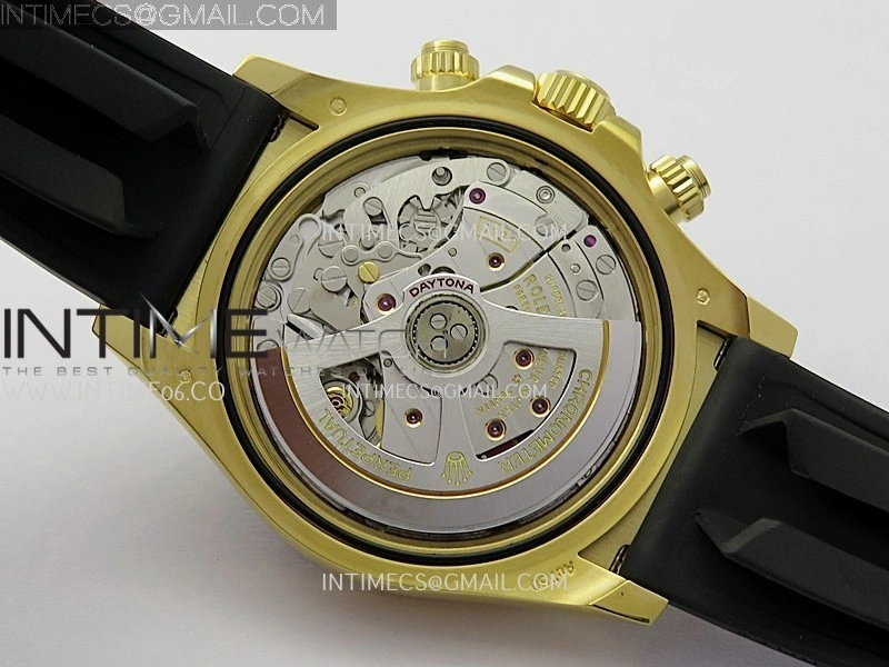 Daytona 126518 Gain Weight VSF 1:1 Best Edition Gold Dial Black Subdial Stick Marker on Oysterflex Strap DD4131