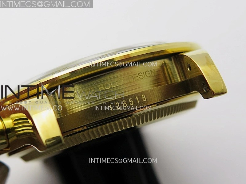 Daytona 126518 904L YG GMF 1:1 Best Edition Gold Dial Black Subdial Stick Marker on Oysterflex Strap SH4131
