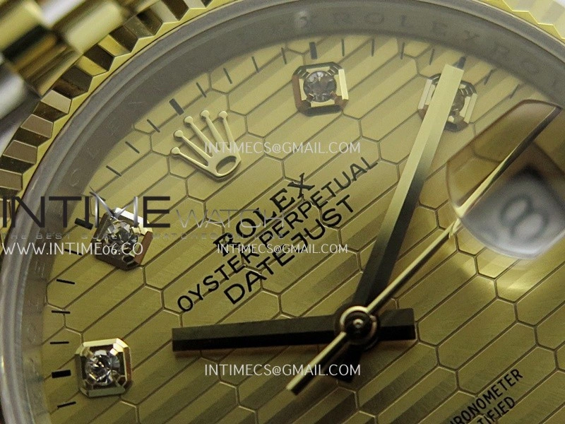 DateJust 36mm 126233 SS YG V2 QF 1:1 Best Edition Gold Fluted Dial Diamond Marker On SS YG Jubilee Bracelet SH3235