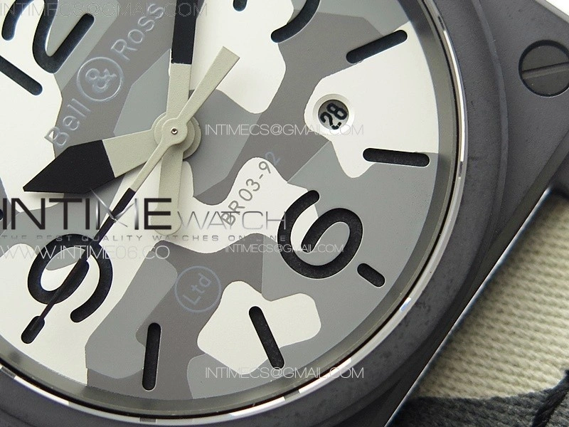 BR 03-92 Real Ceramic 1:1 Best Edition Gray Camouflage Apes Dial on Camouflage Nylon Strap MIYOTA 9015