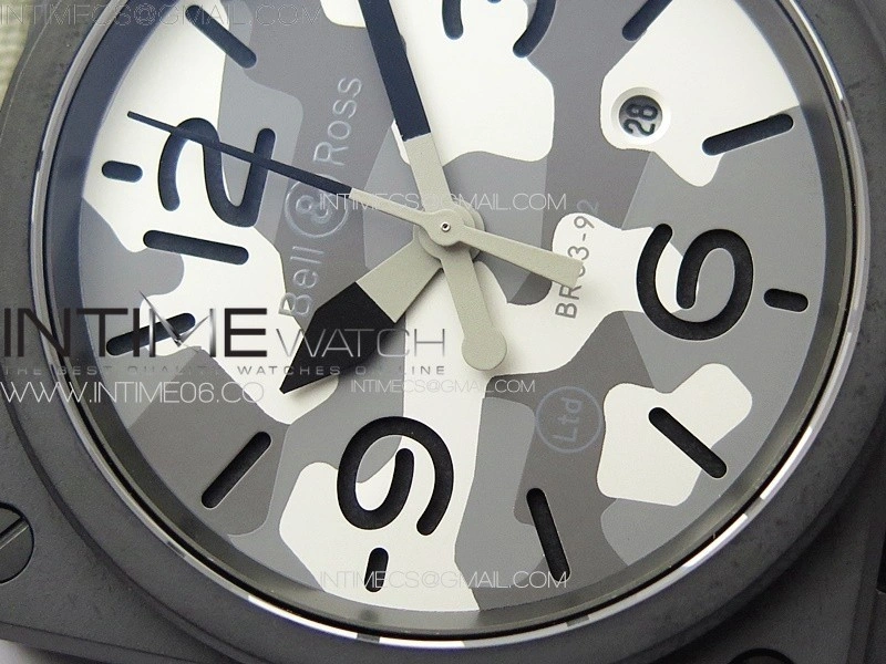 BR 03-92 Real Ceramic 1:1 Best Edition Gray Camouflage Apes Dial on Camouflage Nylon Strap MIYOTA 9015