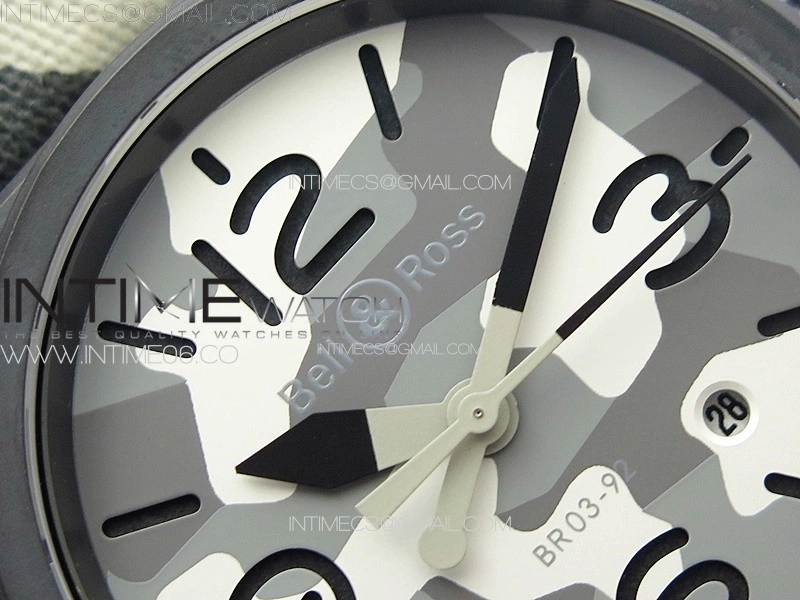BR 03-92 Real Ceramic 1:1 Best Edition Gray Camouflage Apes Dial on Camouflage Nylon Strap MIYOTA 9015