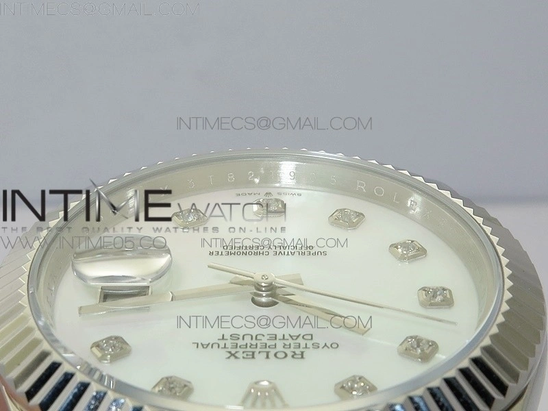 DateJust 41 126334 SS BP 1:1 Best Edition New Version White MOP Crystals Markers Dial on Jubilee Bracelet