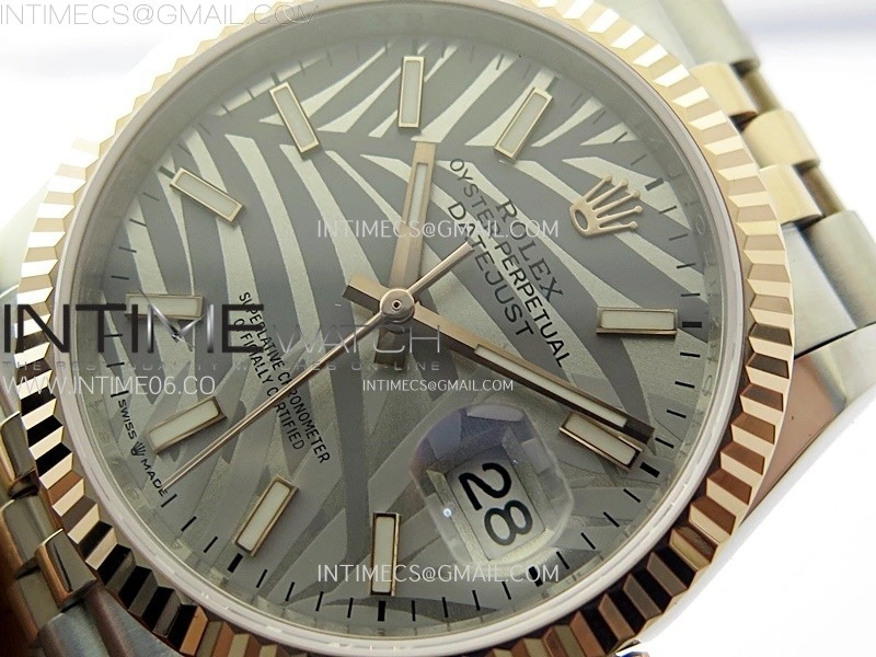 DateJust 36MM 126231 SS RG APSF 1:1 Best Edition Palm Leaves Dial Sticks Markers on SS RG Jubilee Bracelet SA3235
