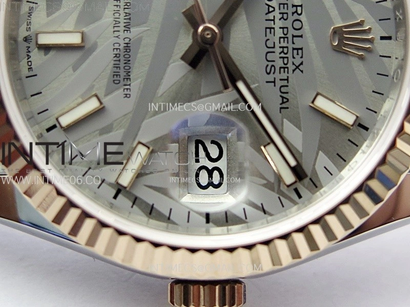 DateJust 36MM 126231 SS RG APSF 1:1 Best Edition Palm Leaves Dial Sticks Markers on SS RG Jubilee Bracelet SA3235