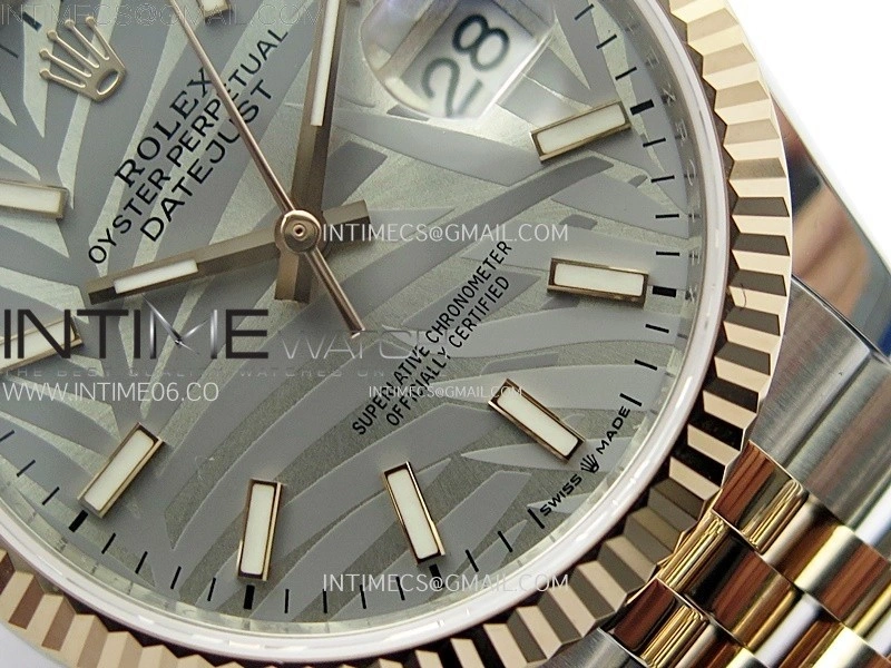 DateJust 36MM 126231 SS RG APSF 1:1 Best Edition Palm Leaves Dial Sticks Markers on SS RG Jubilee Bracelet SA3235