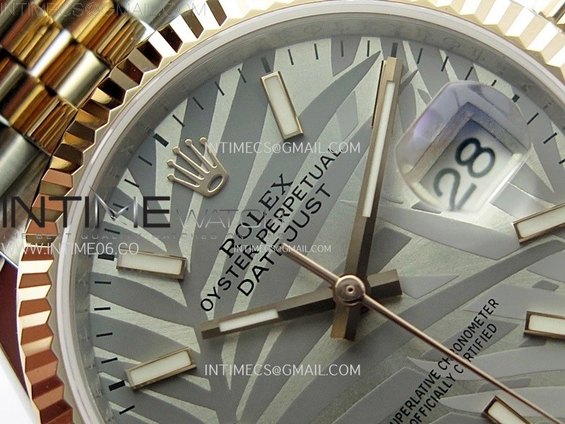 DateJust 36MM 126231 SS RG APSF 1:1 Best Edition Palm Leaves Dial Sticks Markers on SS RG Jubilee Bracelet SA3235