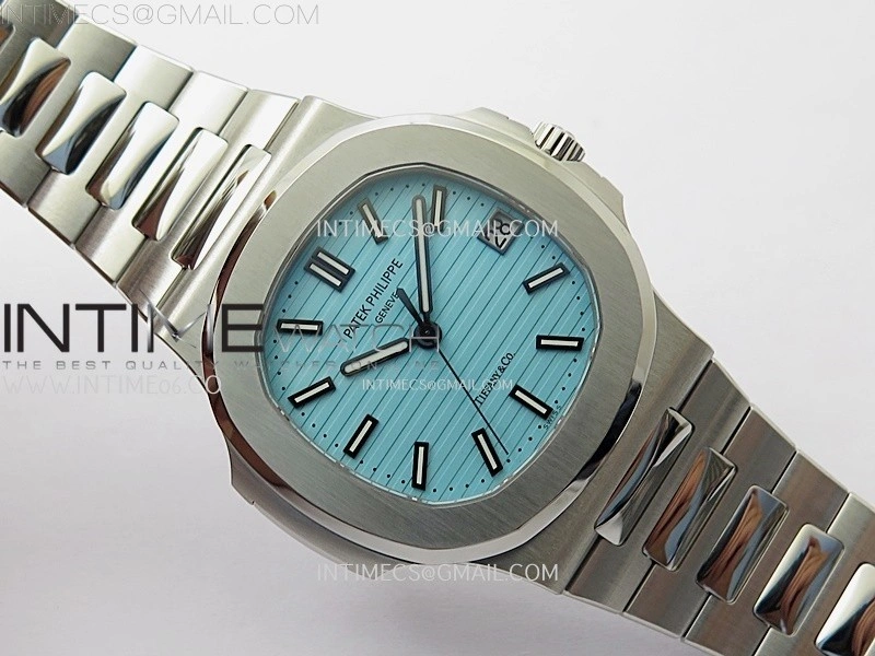 Nautilus 5711 1A-018 PPF 1:1 Best Edition Tiffany Blue Textured Dial on SS Bracelet Super Clone 26-330 V5