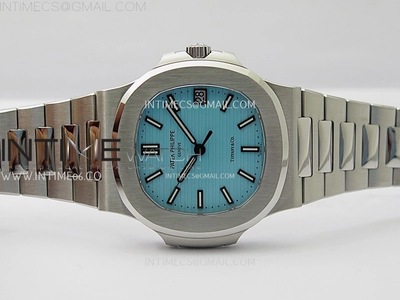 Nautilus 5711 1A-018 PPF 1:1 Best Edition Tiffany Blue Textured Dial on SS Bracelet Super Clone 26-330 V5