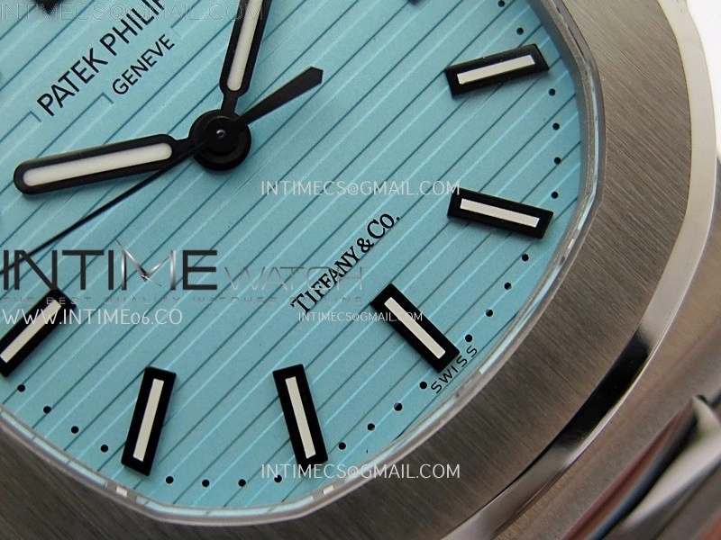 Nautilus 5711 1A-018 PPF 1:1 Best Edition Tiffany Blue Textured Dial on SS Bracelet Super Clone 26-330 V5
