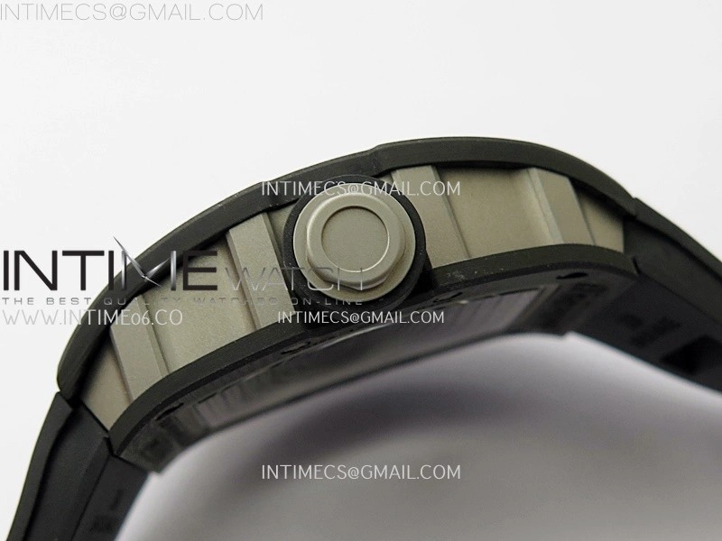 RM055 NTPT Ti APSF 1:1 Best Edition White Inner Bezel Black Crown on Rubber Strap RMUL2 Super Clone