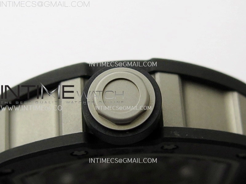 RM055 NTPT Ti APSF 1:1 Best Edition White Inner Bezel Black Crown on Rubber Strap RMUL2 Super Clone