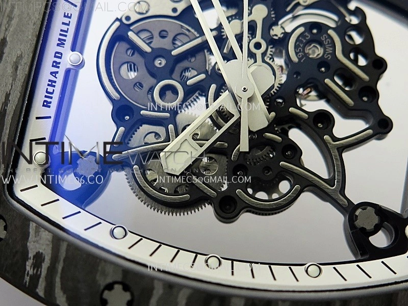 RM055 NTPT Ti APSF 1:1 Best Edition White Inner Bezel White Crown on Rubber Strap RMUL2 Super Clone