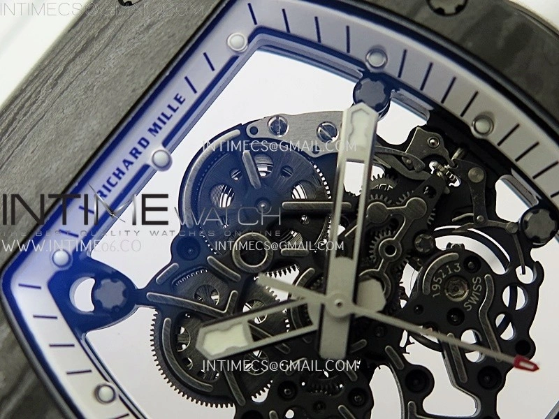 RM055 NTPT Ti APSF 1:1 Best Edition White Inner Bezel White Crown on Rubber Strap RMUL2 Super Clone