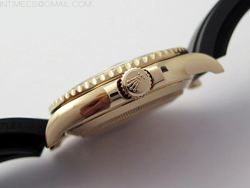 Yacht-Master 126655 KF 1:1 Gain Weight Best Edition Rainbow Bezel RG Wrapped on Oysterflex Strap VR3235