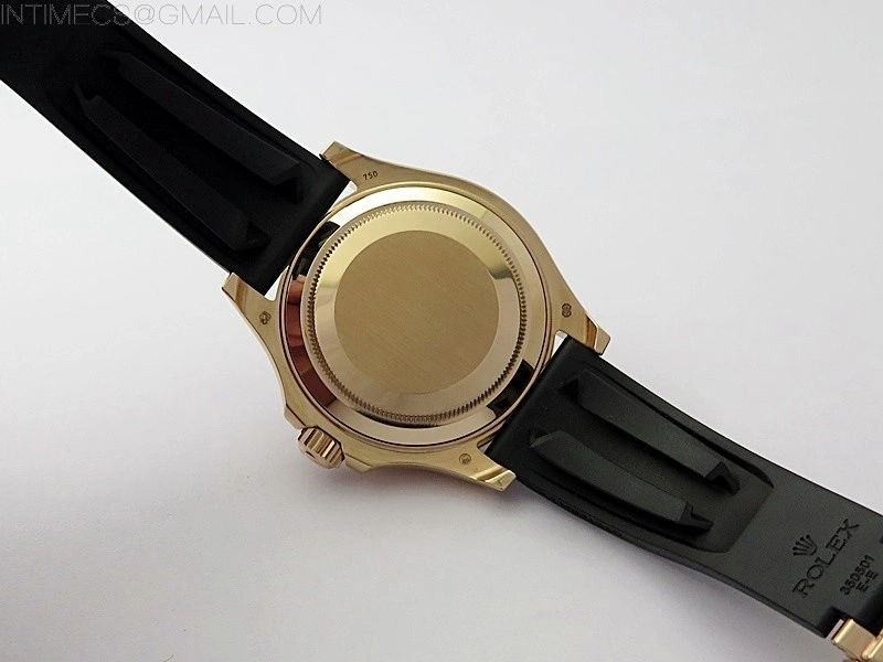 Yacht-Master 126655 KF 1:1 Gain Weight Best Edition Rainbow Bezel RG Wrapped on Oysterflex Strap VR3235