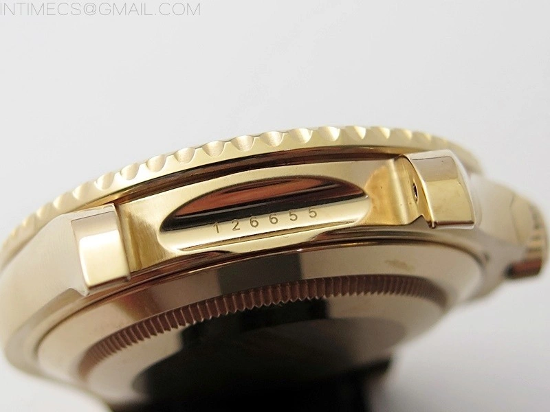 Yacht-Master 126655 KF 1:1 Gain Weight Best Edition Rainbow Bezel RG Wrapped on Oysterflex Strap VR3235