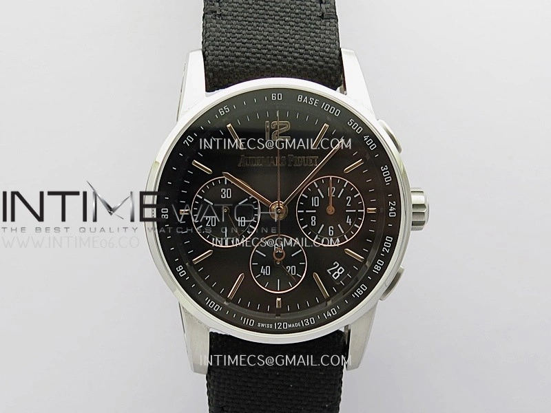Code 11.59 Chrono 26393 SS RG APPF Best Edition Black Dial on Black Nylon Strap A4401