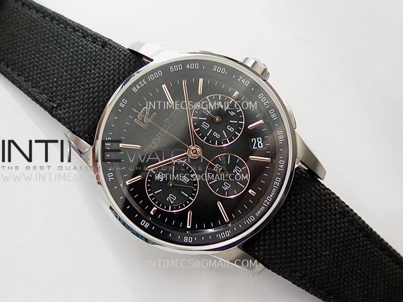 Code 11.59 Chrono 26393 SS RG APPF Best Edition Black Dial on Black Nylon Strap A4401