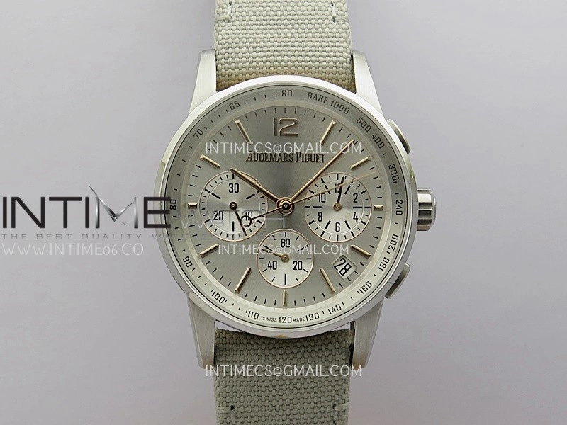 Code 11.59 Chrono 26393 SS RG APPF Best Edition Silver Dial on Gray Nylon Strap A4401