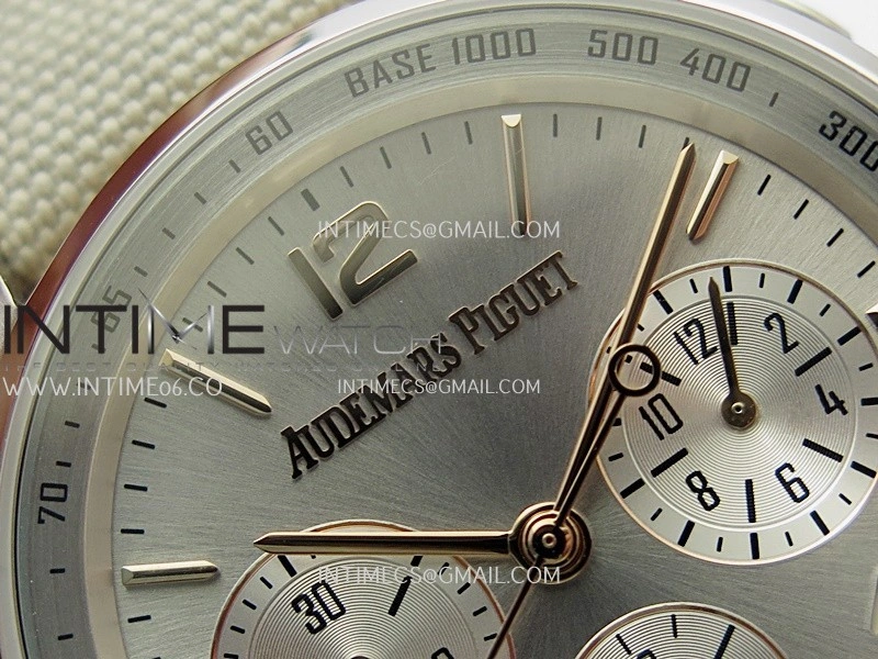 Code 11.59 Chrono 26393 SS RG APPF Best Edition Silver Dial on Gray Nylon Strap A4401