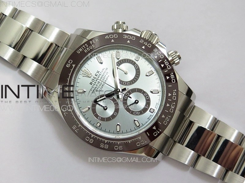 Daytona 116506 Brown Ceramic BTF 1:1 Best Edition Ice Blue Dial on SS Bracelet SA4130 V2